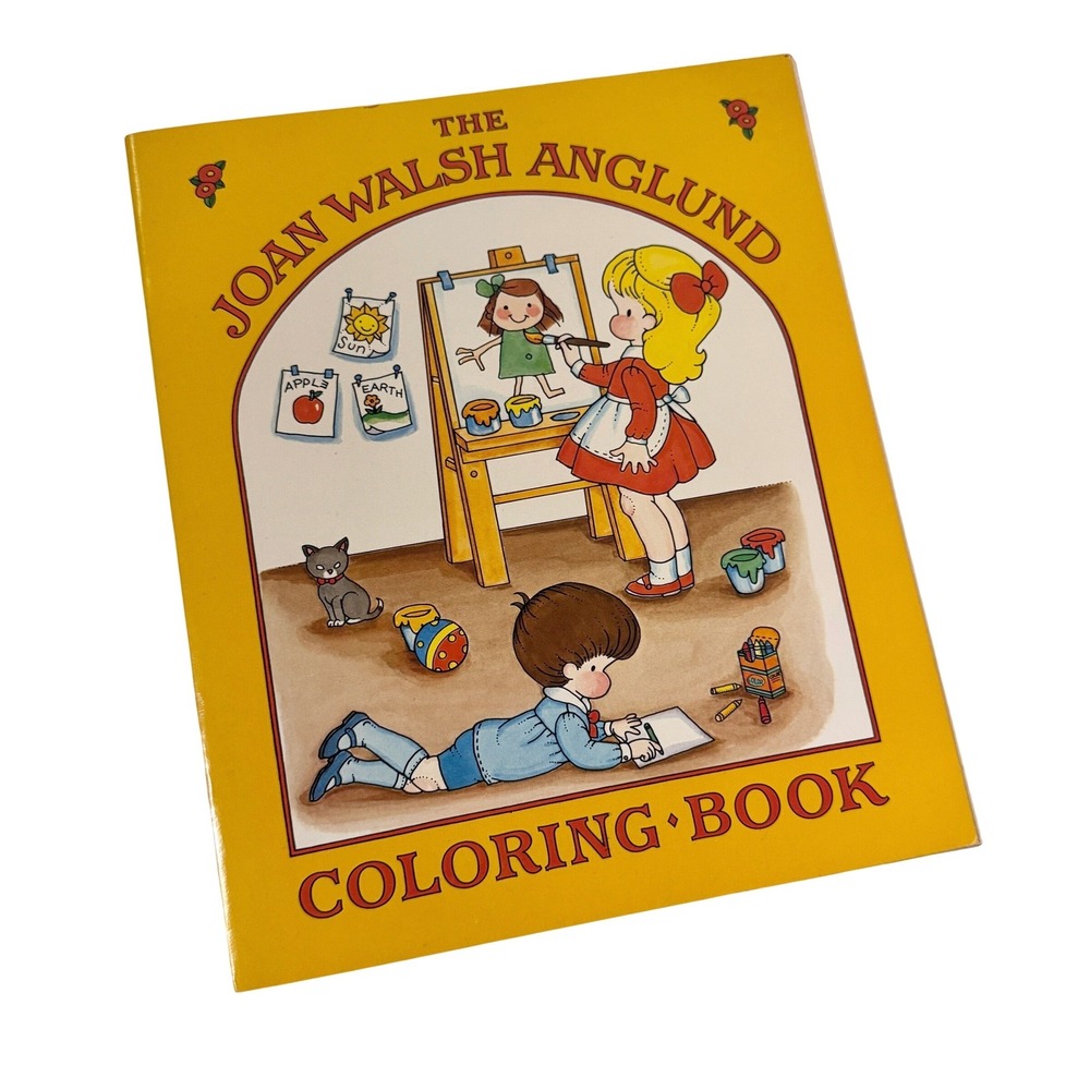 NEW 1984 Joan Walsh Anglund Coloring Book VTG Unused Random House Cottagecore